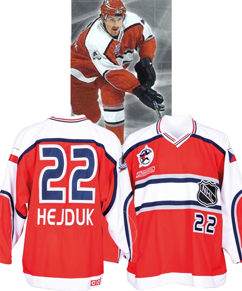 Milan Hejduk’s 2000 NHL All-Star Game World All-Stars Signed Game-Worn Jersey with LOA