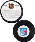 Frank Mahvolich’s Montreal Canadiens March 6th 1974 Goal Puck from the NHL Goal Puck Program - Season Goal #21 of 31 / Career Goal #523 of 533 - Short-Handed Goal Assisted by Peter Mahovlich