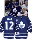 Kris Kings 1999-2000 Toronto Maple Leafs Game-Worn Jersey with Team LOA - 2000 Patch! - All-Star Game Patch! - Team Repairs!