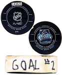 Claude Girouxs 2012 NHL Winter Classic Philadelphia Flyers Goal Puck with LOA (Assisted by Talbot and Hartnell) - 18th Goal of Season / Career Goal #68