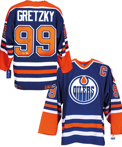 Wayne Gretzky Signed Edmonton Oilers Captains Away Jersey with UDA COA