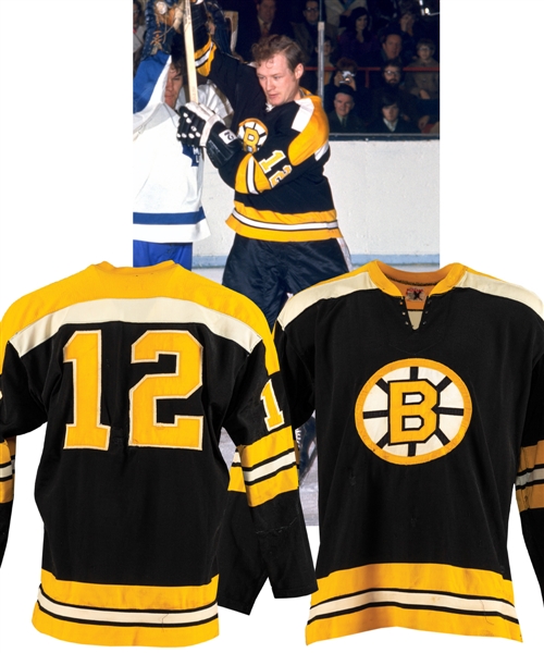 Wayne Cashmans 1970-71 Boston Bruins Game-Worn Jersey - 20+ Team Repairs! - Photo-Matched!
