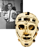 Early-1960s Pro-Style Fiberglass Goalie Mask Obtained From Molsons Sporting Goods Store - Attributed To Jacques Plante