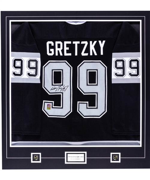 Wayne Gretzky Signed 1989-90 Los Angeles Kings Jersey Matted Display with WGA COA (32" x 34") 