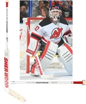 Martin Brodeurs 2013-14 New Jersey Devils Signed Sher-Wood SL700 Game-Used Stick with LOA - Photo-Matched!