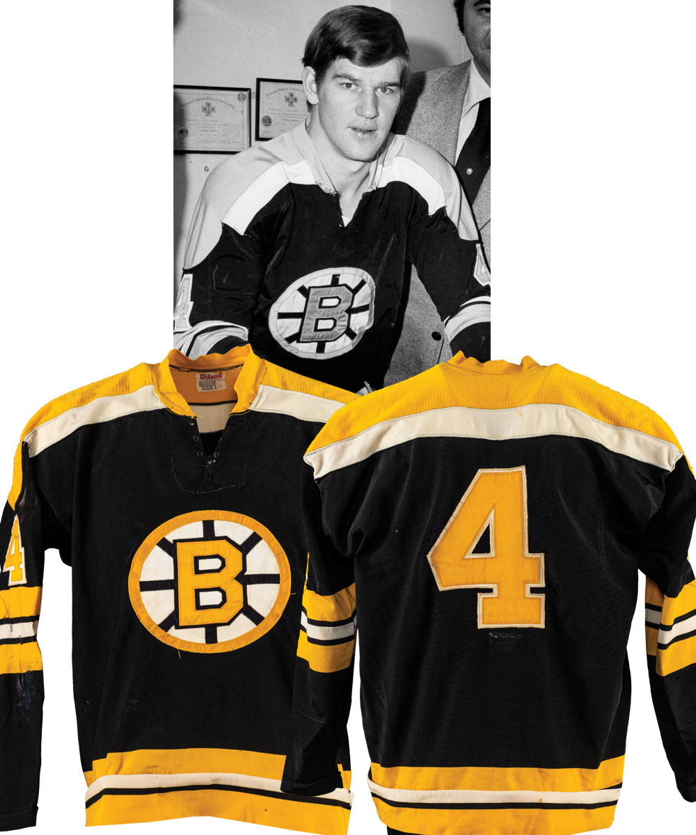 1972-73 Bobby Orr Game Issued Boston Bruins Experimental Set Mesh, Lot  #80709