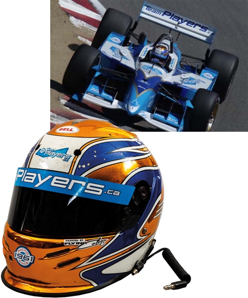 Patrick Carpentiers 2002 CART Team Players Racing Team Race-Worn Bell Helmet