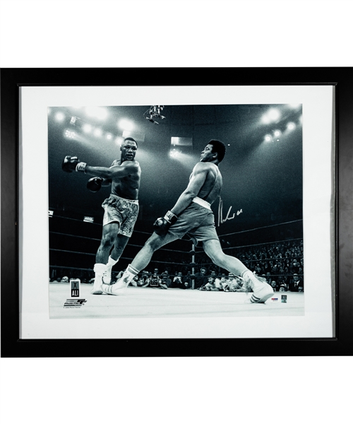 Muhammad Ali "Fight of the Century" Signed Framed Photo with PSA/DNA LOA (27" x 33")
