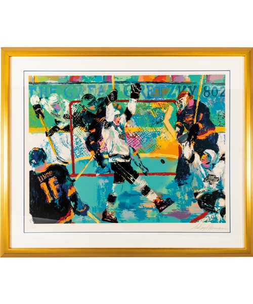 LeRoy Neimans 1994 "Gretzkys Goal" Limited-Edition Framed Serigraph Signed by Neiman #181/385 (39” x 47”) 