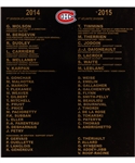 Montreal Canadiens 2014-15 Bell Centre Dressing Room Team Plaque (13" x 15")