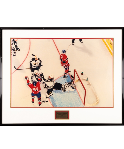 Montreal Canadiens March 11th 1996 "Last Goal Scored at Montreal Forum" Framed Photo Display from the Montreal Canadiens Archives (34 3/8” x 44 3/8”)