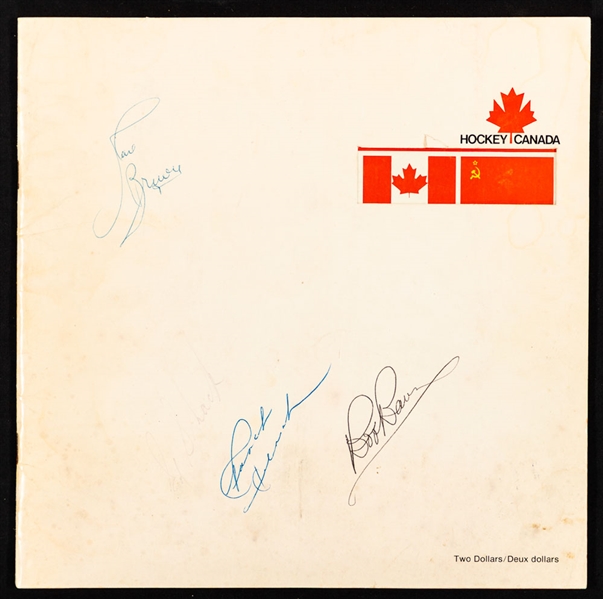 1972 Canada-Russia Series Official Program Signed by 4, 2004-05 Upper Deck Summit Superstars Signed Cards (9), Bobby Hull and Ernie Wakely Signed Sporticatures Prints and Assorted Other Signed Items