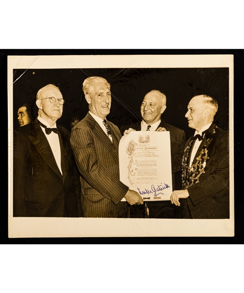 Deceased HOFer Lester Patrick Signed International Hockey Hall of Fame Induction Photo