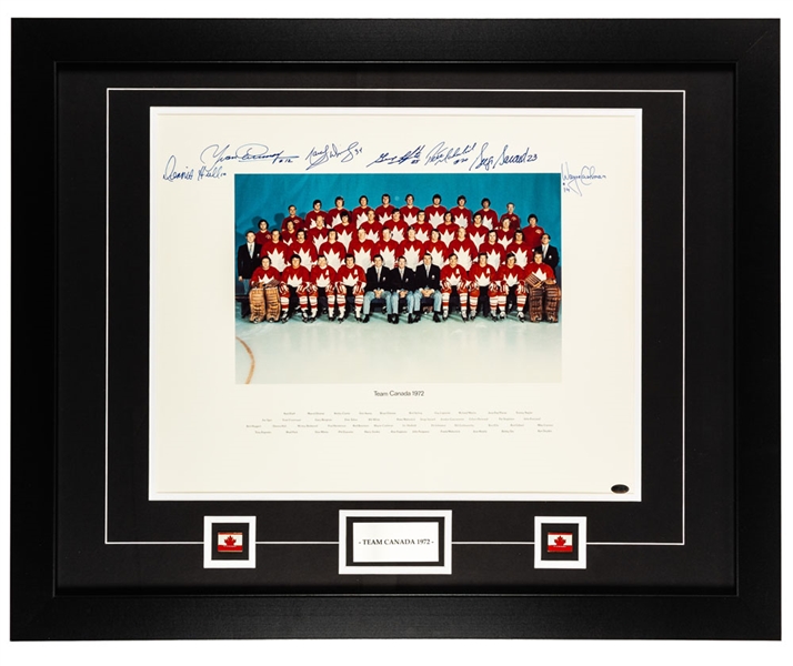 1972 Canada-Russia Series Team Canada Multi-Signed Framed Photo Display with COA (25 ½” x 31 ½”)