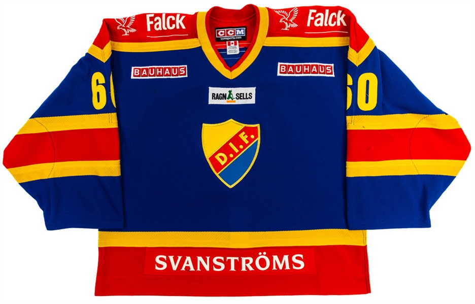 Jose Theodore’s 2004-05 Swedish Elite League Djurgardens IF Game-Worn Jersey