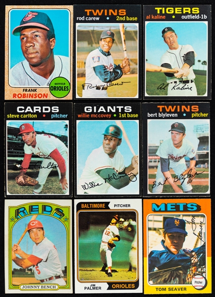 1950s to 2000s Topps, O-Pee-Chee, Fleer, Donruss and Upper Deck Baseball Card Collection (2500+) Including HOFers, Stars and Rookies
