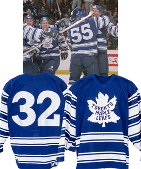 1987-88 Borje Salming Toronto Maple Leafs Game Worn Jersey - Photo Match