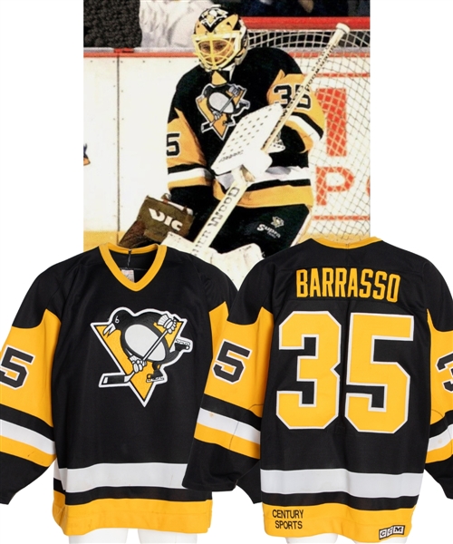 Tom Barrassos 1989-90 Pittsburgh Penguins Game-Worn Jersey with LOA 