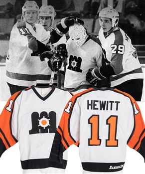 Mel Hewitts 1982-83 AHL Maine Mariners Game-Worn Jersey 