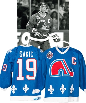 Quebec Nordiques Joe Sakic CCM Vintage Jersey - L