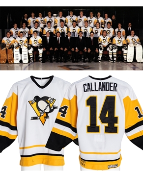 Jock Callanders 1988-89 Pittsburgh Penguins Game-Worn Jersey - Nice Game Wear!