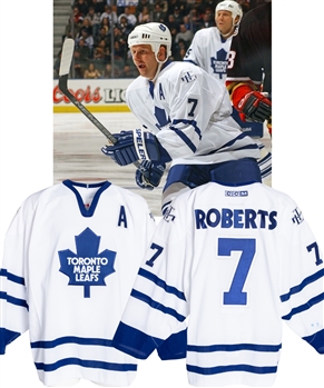 Gary Roberts 2002-03 Toronto Maple Leafs Game-Worn Alternate Captain’s Jersey with LOA 