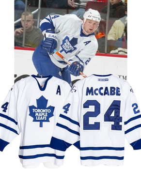 Bryan McCabe’s 2003-04 Toronto Maple Leafs Game-Worn Alternate Captain’s Jersey with LOA - Second-Team All-Star Season!