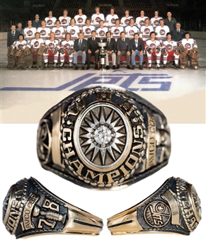 Winnipeg Jets 1977-78 Avco Cup Championship 10K Gold and Diamond Ring