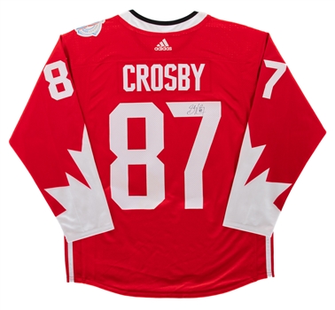Sidney Crosby 2016 World Cup Signed Jersey with JSA Auction LOA