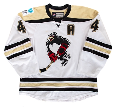 Brendan Mikkelsons 2013-14 AHL Wilkes-Barre/Scranton Penguins Game-Worn Alternate Captains Jersey with Team LOA
