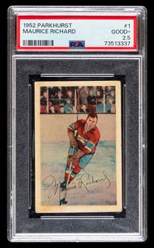 1952-53 Parkhurst Hockey Card #1 HOFer Maurice Richard - Graded PSA 2.5