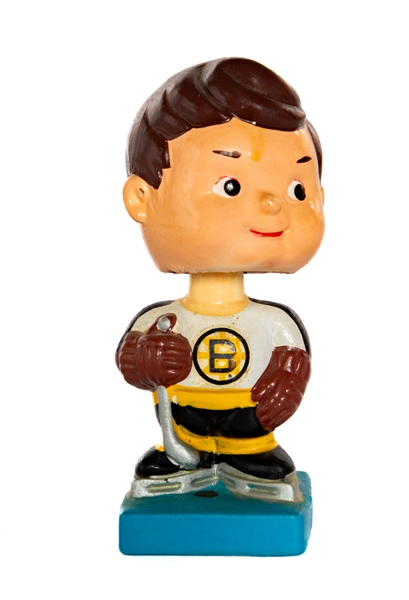 Boston Bruins 1972-76 Blue Base Nodder / Bobble Head Doll 