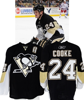 Matt Cookes 2010-11 Pittsburgh Penguins Game-Worn Alternate Captains Jersey with Team LOA - Consol Energy Center Inaugural Season Patch! - Photo-Matched!