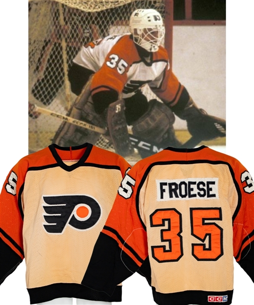 Bob Froeses 1983-84 Philadelphia Flyers Game-Worn Jersey - Video-Matched! 