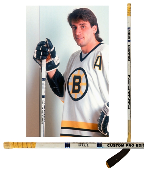 Cam Neelys Late-1980s/Early-1990s Boston Bruins Canadien 6001 Game-Used Stick 