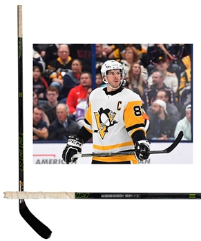 Sidney Crosbys October 22nd 2022 Pittsburgh Penguins CCM Ribcore Reckoner Game-Used Stick with COA - 3-Point Game! - 93 Point Season! 