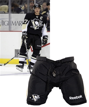 Sidney Crosbys Early-to-Mid-2010s Pittsburgh Penguins Reebok Game-Worn Pant Shell with COA