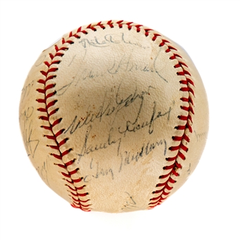 Los Angeles Dodgers 1964 Team-Signed Baseball by 21 with JSA LOA - Includes Koufax, Drysdale, Alston, Howard, Davis, Moon, Podres, Roseboro and Others