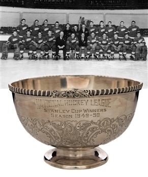 Max McNabs 1949-50 Detroit Red Wings Stanley Cup Championship Trophy with Family LOA