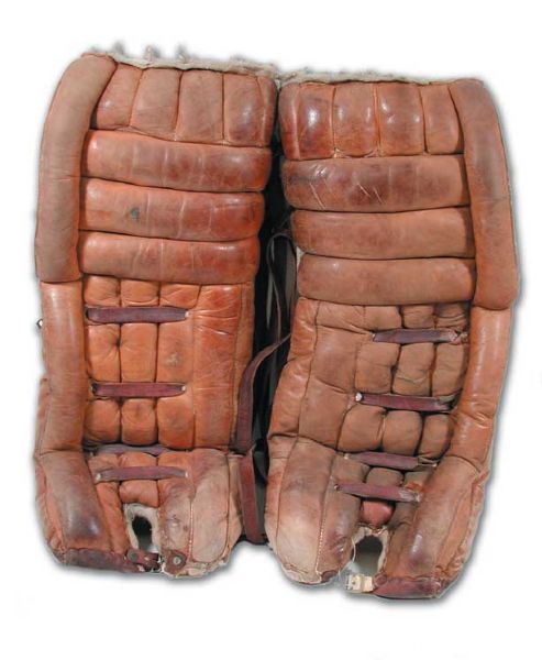 Peter McDuffes Game Used Kenesky Goalie Pads