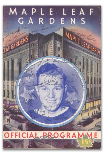 1947 Toronto Maple Leafs  Team Signed Program