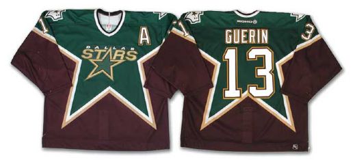 Bill Guerin 2002-2003 Dallas Stars  Game Worn Green Jersey