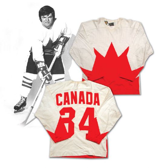 Marcel Dionnes 1972 Team Canada White Game Jersey