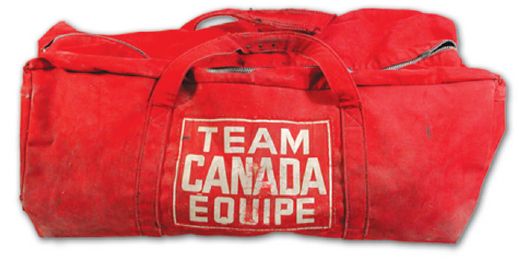Marcel Dionnes 1972 Team Canada Equipment Bag with Game Used Equipment