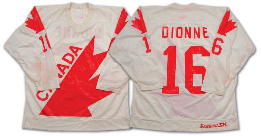 Marcel Dionnes 1981 Canada Cup Game Worn Team Canada Jersey