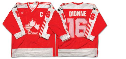 Marcel Dionnes 1986 World Championships Game Worn Team Canada Jersey & Team Photo