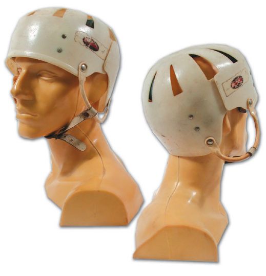 Marcel Dionnes Game Used Minor Hockey Helmet