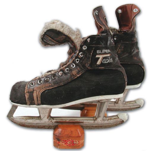 Marcel Dionnes Game Used Skates & Game Used Stick #1