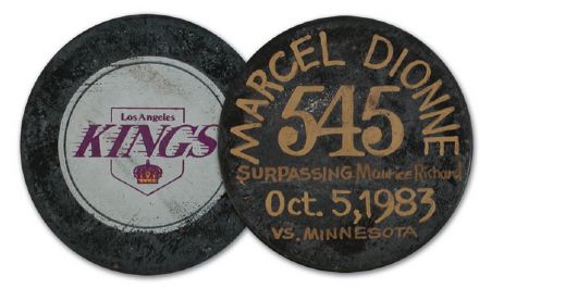 Marcel Dionnes 1983-84 545th Goal Puck to Pass Maurice Richard