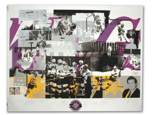 L.A. Kings 25th Anniversary Limited Edition Autographed Lithograph (50" x 38")
